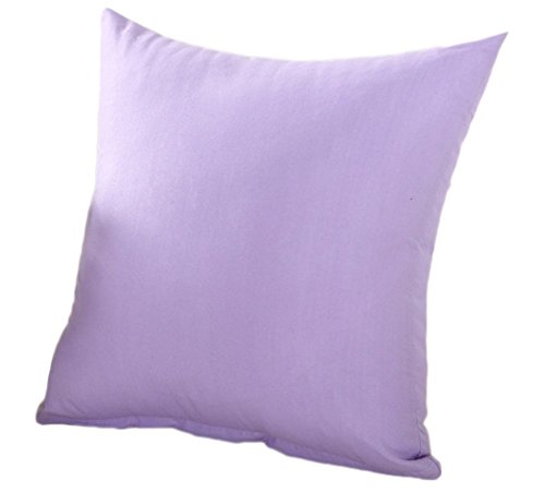 treestar Candy Farbe, Baumwolle, Kissen für Sofa Bett Kissen mit Kopfstütze Bürostuhl mit Kissen, 40 x 40 1 Stück, baumwolle, violett, 40*40cm von TREESTAR