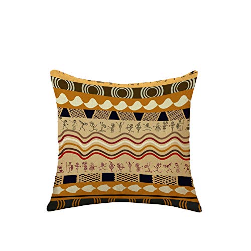 Treestar Kissenhülle, Afrikanischer Stil, bedruckt, dekorativ, für Sofa/Bett, 45 x 45 cm von TREESTAR