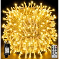 100 m 1000 LED-Lichterkette, IP44 wasserdichte Weihnachtsbeleuchtung mit Fernbedienung und Timer, 8 Modi, Warmweiß 100 m 1000 LED-Lichterkette, IP44 wasserdichte Weihnachtsbeleuchtung mit Fernbedienung und Timer, 8 Modi, Warmweiß von TREETALK