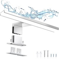 2in1 LED Spiegelleuchte IP44 Badleuchte Neutralweiß Schminktischleuchte 230V Schrankleuchte Spiegelschrank Aufbauleuchte Bad Klemmleuchte Wandleuchte von TREETALK