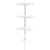 3-stöckiger Wäscheständer mit Kleiderbügeln und Clips - Weiß 3-stöckiger Wäscheständer mit Kleiderbügeln und Clips - Weiß von TREETALK