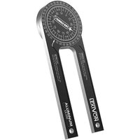 360°-Gehrungswinkelmesser aus Aluminium Winkelmessgerät Messschieber Winkellineal Goniometer Messwerkzeug für genaue Gehrungsschnitte von TREETALK