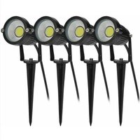 4PCS Outdoor Spike Beleuchtung COB 5W 220V IP65 Wasserdicht Einstellbare Scheinwerfer Led Garten Lampe Beleuchtung von TREETALK
