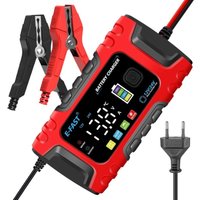 6A 12V Smart Batterieladegerät, Erhaltungsladegerät und automatische Reparaturfunktion, tragbar, mit LCD-Display, für Auto, Motorrad, LKW, AGM, Gel, von TREETALK