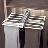 Abnehmbarer Hosenständer mit Armen 10/22, 2 Stile, Abnehmbarer Garderobenständer für Hosen, Doppelreihige Dämpfungsschienen, Erweiterbarer Abnehmbarer Hosenständer mit Armen 10/22, 2 Stile, Abnehmbarer Garderobenständer für Hosen, Doppelreihige Dämpfungsschienen, Erweiterbarer von TREETALK