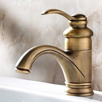 Antike Retro-Badewannenarmatur, europäisches Waschbecken, heißes und kaltes Badezimmer, Waschbecken, Mischbatterie, Bronze-Finish, Krüge, Antike Retro-Badewannenarmatur, europäisches Waschbecken, heißes und kaltes Badezimmer, Waschbecken, Mischbatterie, Bronze-Finish, Krüge, von TREETALK