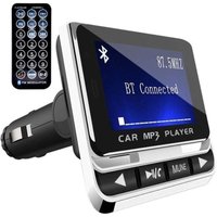 Auto-FM-Modulator, Bluetooth 5.0, 1,4-Zoll-Bildschirm, Fernbedienung, Klinkenanschluss, USB, Micro-SD, Android- und iOS-kompatibel, Schwarz von TREETALK