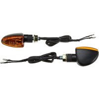 Blinker, kurzer Griff, gelbes Glas, 2 Kabel, BA15s-Halogenbirne1156 von TREETALK