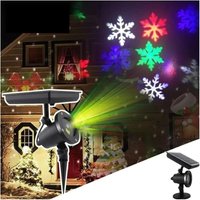 Dekorationsprojektor, solarbetriebener Weihnachtsschneeflockenprojektor, wasserdichter Schneefallprojektor, Gartenlampe für Weihnachtsfeiern im von TREETALK