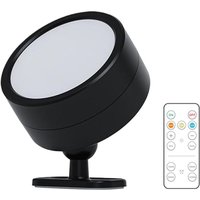 Dekorative Wandleuchte mit Fernbedienung, LED-Lichtquelle mit Fernbedienung und Schalter, ABS-Wandlampe, Schwarz, 1 Licht von TREETALK