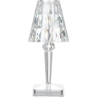 Diamant-Kristall-Tischlampe, wiederaufladbare Nachttischlampe aus Kristallglas für das Schlafzimmer, einstellbare Temperatur/Helligkeit, Touch-Typ von TREETALK
