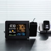 Drahtlose Wetterstation, Thermometer und Hygrometer mit Sensor, Projektionswetteruhr, Innen-/Außenthermometer mit RCC-Funksteuerung, Doppelwecker Drahtlose Wetterstation, Thermometer und Hygrometer mit Sensor, Projektionswetteruhr, Innen-/Außenthermometer mit RCC-Funksteuerung, Doppelwecker von TREETALK