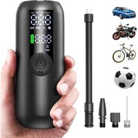 Elektrische Fahrradpumpe, 150 PSI, Autoreifenfüller, 2000-mAh-Akku, wiederaufladbarer Luftkompressor, automatische Abschaltung mit Presta und von TREETALK
