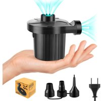 Elektrische Luftpumpe, 240 V/50 W Inflator Deflator, Mini-Elektro-Luftpumpe mit 3 Luftdüsen, elektrischer Inflator Deflator für aufblasbare von TREETALK