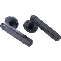 Fingerabdruck-Schlossgriff für Innentüren aus Holz, verstellbarer Einzelzungenriegel (rund) von TREETALK