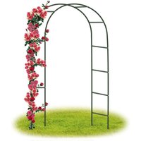 Gartenbogen, Hochzeitsbogen, Rosenbogen, Gartensäule, Stütze, Metall, Gartenbogen, Kletterpflanzen, Metall, 240 x 140 x 38 cm, Grün von TREETALK
