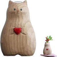 Handgefertigte Vase in Katzenform, Dekoration für eine Katzenvase, Kunstharzhandwerk, handgefertigte Katzenfigur aus Kunstharz, für Blumendekoration, von TREETALK