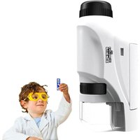 Handmikroskop – Stemscope Tragbares Mikroskop – Tragbares Taschenmikroskop für Kinder mit 60-120-fachem einstellbarem Zoom, Telefonmikroskopmodus von TREETALK