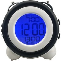 Intelligenter Wecker, Nachttischlampe mit Doppelglocke aus Metall, Nachtlicht mit intelligentem Sensor, elektronischer Wecker, leuchtende Uhr für von TREETALK