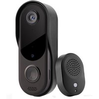 Kabellose Türklingel mit Kamera, 1080P WiFi wasserdichte Türklingel, batteriebetriebene kabellose Video-Türsprechanlage mit Klingel, Zwei-Wege-Audio, Kabellose Türklingel mit Kamera, 1080P WiFi wasserdichte Türklingel, batteriebetriebene kabellose Video-Türsprechanlage mit Klingel, Zwei-Wege-Audio, von TREETALK