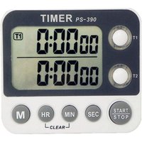 Küchentimer, 2-Kanal-Küchentimer, einstellbare Klingeltonlautstärke, Kochtimer, Stoppuhr, großes LCD-Display, magnetische Rückseite, Batterie und von TREETALK