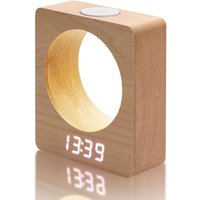 Leiser digitaler Wecker aus Holz mit Licht, digitale Wecker, 3 batteriebetriebene Nachttischwecker, vierstufig dimmbarer LED-Wecker mit Temperatur Leiser digitaler Wecker aus Holz mit Licht, digitale Wecker, 3 batteriebetriebene Nachttischwecker, vierstufig dimmbarer LED-Wecker mit Temperatur von TREETALK