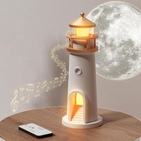 Leuchtturm-Dekoration, Leuchtturm mit LED-Licht, Mondprojektion, Leuchtturmlampe, Leuchtfeuer mit Fernbedienung und Bluetooth-Funktion, Leuchtturm-Dekoration, Leuchtturm mit LED-Licht, Mondprojektion, Leuchtturmlampe, Leuchtfeuer mit Fernbedienung und Bluetooth-Funktion, von TREETALK