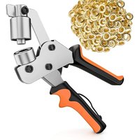 Metallösen Set 10mm, Ösenzange mit 300 Ösen, Ösenstanzzange, Profi Locher Set für Plane Stoff Leder Karton Poster Banner von TREETALK