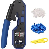 Proster RJ45 Crimpzange Cat5 Cat5e Cat6 Cat6a RJ-11, 6P/RJ-12, 8P/RJ-45 mit 50 Steckern 50 Abdeckungen 1 Abisolierzange Klemmen für Netzwerkkabel Proster RJ45 Crimpzange Cat5 Cat5e Cat6 Cat6a RJ-11, 6P/RJ-12, 8P/RJ-45 mit 50 Steckern 50 Abdeckungen 1 Abisolierzange Klemmen für Netzwerkkabel von TREETALK