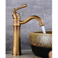 Retro Waschbecken Wasserhahn, Schwenkbarer Bad Wasserhahn, Messing Waschbecken Mischbatterie, Bad Mischbatterie mit Neuem Keramikventil, Gold A von TREETALK