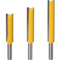Schleif- und Nivellierfräser-Set, 8-mm-Schaft-Spannzangen-Set, Hartmetall-Holzfräser, 3 extra lange gerade Fräser 8 x 1/2 x 50, 8 von TREETALK
