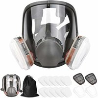 Schutzmaske, 16-in-1-Vollgesichtsmaske, Anti-Gift-Silikonmaske zum Malen, Insektizide, Ammoniakschutz von TREETALK