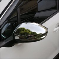 Seitenspiegelabdeckung für Peugeot 2008 2014–2018, Zubehör, ABS-Chrom, Rückspiegelschutzabdeckungen, 2 Stück/Set, Auto-Rückspiegelabdeckung, von TREETALK