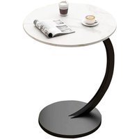 Sofa-Beistelltisch, rund, abnehmbar, für Sofa, Wohnzimmer, Arbeitsplatte, Teetisch, Kopfteil – Weiß Sofa-Beistelltisch, rund, abnehmbar, für Sofa, Wohnzimmer, Arbeitsplatte, Teetisch, Kopfteil – Weiß von TREETALK