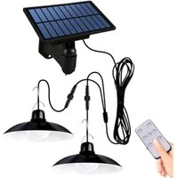 Solar-Pendelleuchte für Gartenhaus, Pavillon, mit Fernbedienung, wasserdicht (Doppelbeleuchtung) von TREETALK