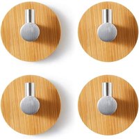 Stück Bambus-Wandhaken, Edelstahl-Bambushaken, Bambus-Klebehaken, ohne Bohren, selbstklebende Handtuchhaken für Badezimmer, Toilette, Küche Stück Bambus-Wandhaken, Edelstahl-Bambushaken, Bambus-Klebehaken, ohne Bohren, selbstklebende Handtuchhaken für Badezimmer, Toilette, Küche von TREETALK