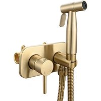 Toiletten-Duschset aus Edelstahl, Warm- und Kaltwasser, eingebauter Bidet-Wasserhahn, Duschset für die Intimhygiene, Schwarz Toiletten-Duschset aus Edelstahl, Warm- und Kaltwasser, eingebauter Bidet-Wasserhahn, Duschset für die Intimhygiene, Schwarz von TREETALK