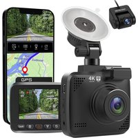 V53 True 4K Full HD 2160P Smart Driving Recorder, 4K-Doppelkamera + 1080P Rückfahrkamera, mit Autoladegerät von TREETALK