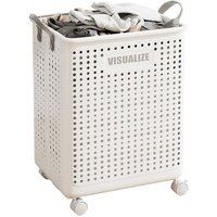 Wäschekorb mit Rädern, großer faltbarer Wäschewagen mit Rädern, sanft gleitender Wäschekorb, multifunktionaler Organizer für schmutzige Kleidung, 46 Wäschekorb mit Rädern, großer faltbarer Wäschewagen mit Rädern, sanft gleitender Wäschekorb, multifunktionaler Organizer für schmutzige Kleidung, 46 von TREETALK