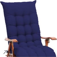 Weiches und bequemes Liegekissen in Volltonfarbe mit Bindeseil für Garten, Outdoor, Indoor/Sofa/Tatami/Schaukelstuhl (Blau, 110 x 40 cm) von TREETALK