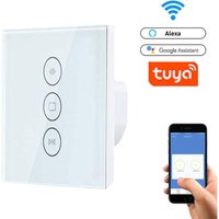 WiFi Smart Rollladenschalter, Vorhangwandschalter Kompatibel mit Alexa Voice Remote Wi-Fi Switch Touchscreen, Touch-Wandschalter [Erfordert WiFi Smart Rollladenschalter, Vorhangwandschalter Kompatibel mit Alexa Voice Remote Wi-Fi Switch Touchscreen, Touch-Wandschalter [Erfordert von TREETALK