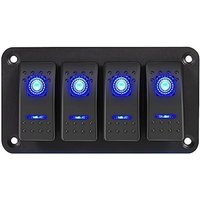 Wippschalter-Panel, Yacht-Modifikationspanel, 12 V-24 V DC, Aluminiumpanel für Auto, Wohnmobil (4-Bit) von TREETALK