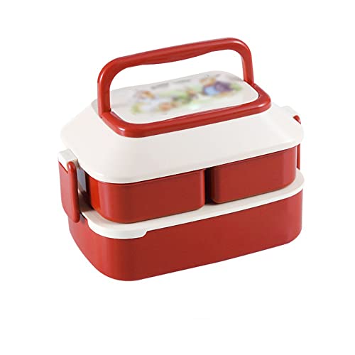 TREGOO Meal Prep Boxen Bento Lunch Box 3 Compartment Stackable Lunch Box With Handle BPA Free Container With Cutlery TREGOO Meal Prep Boxen Bento Lunch Box 3 Compartment Stackable Lunch Box With Handle BPA Free Container With Cutlery von TREGOO