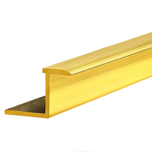 übergangsprofil Türschwellenleiste aus Messing Mit Gebürstetem Prozess, Vinyl-Bodenfugen-Abdeckstreifen, Leicht zu Reinigen, 100 Cm Lange Randverkleidung von der Fliese Bis zum Bodenbelag ( Size : 15m von TREGOO