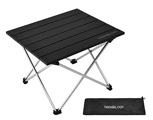 TREKOLOGY Tisch Kleiner Campingtisch Camping Beistelltisch Der Zusammenklappbar Leicht Zelttisch Klappbarer Campingtisch Klapptisch Campingtische Kleiner Klapptisch Tragbarer Outdoor Strandtisch von TREKOLOGY