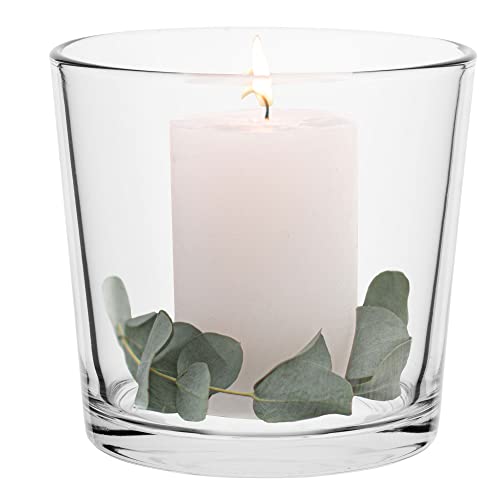 TREND FOR HOME Kerzenbehälter 16 cm Kerzengläser Blumenvase Groß Vase Glas für Blumen Tischvase Dekovase Klarglas | 2395 ml | ⌀ 17.2 cm | Tansy von TREND FOR HOME