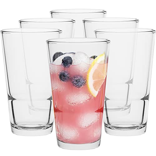 TREND FOR HOME Wassergläser Cocktail Gläser Set Tumbler Glas Set | 375 ml | Set von 6 | Wasser Saft Bier Glassware Tumblers Geschenk Männer Highball | Spülmaschinenfest | Kollektion Viggo von TREND FOR HOME