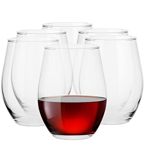 TREND FOR HOME Weingläser ohne Stiel Weinglas ohne Stiel | 580 ml | Set von 6 | Weingläser ohne Fuß Cocktailgläser Set Tumbler Glas für Rotweine und Weißweine | Spülmaschinenfest | Kollektion Sofia von TREND FOR HOME