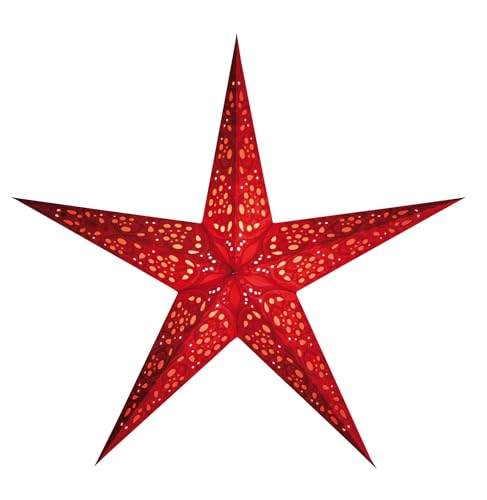 starlightz Papierstern Maharaja L RED 85 cm Maxi Lampenschirm, Fensterdeko, Weihnachtsstern, handgemacht - das Original aus Indien von TREND IMPORT