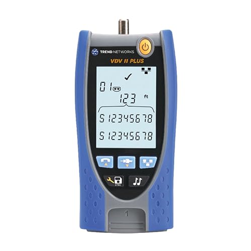 TREND Networks | R158008 | VDV II Plus | Cloud Connected Verdrahtungstester | RJ45/RJ11/RJ12/Koax | Verdrahtungsplan, Längenermittlung, Hub-Blinken von TREND Networks